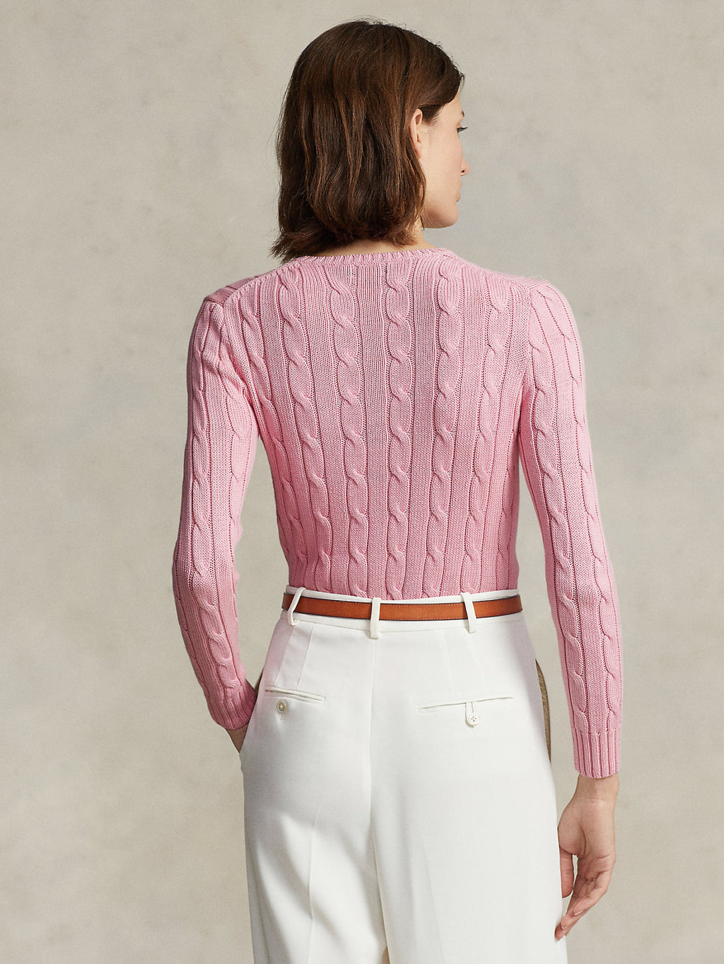 2026 New Arrival Maglia a Trecce in Cotone Rosa