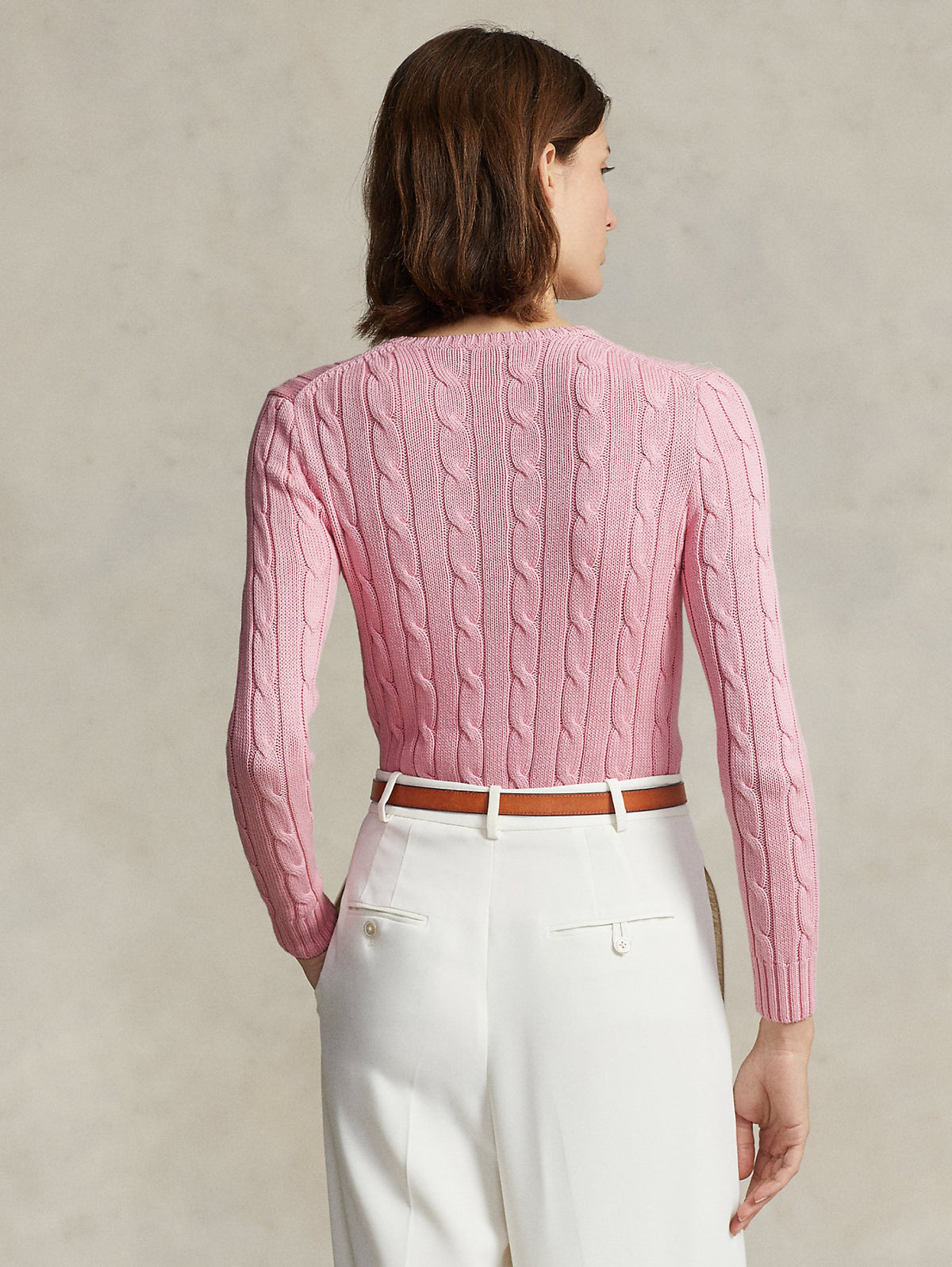 2026 New Arrival Maglia a Trecce in Cotone Rosa