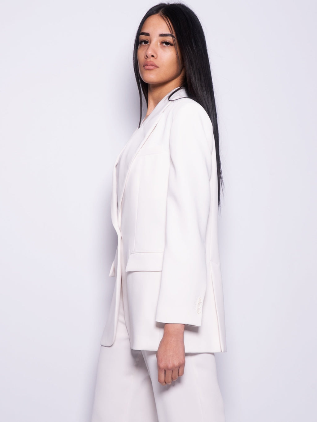 2026 New Arrival Giacca a un Petto Oversize Panna