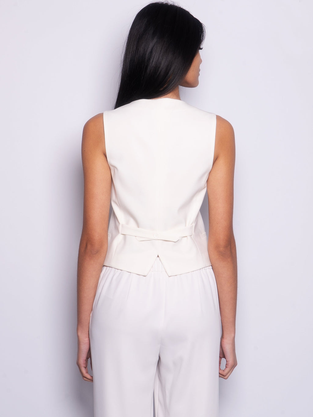 2026 New Arrival Gilet con Scollo a V Panna