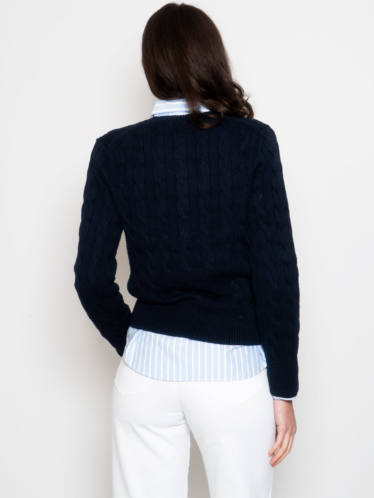 2026 New Arrival Cardigan a Trecce Blu Navy