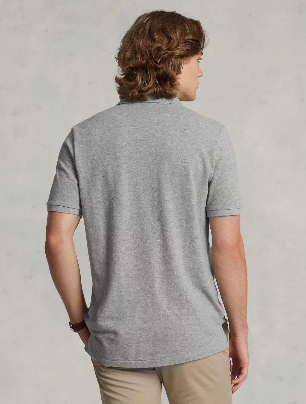 2026 New Arrival Polo in Cotone Piquè Slim Fit Grigio