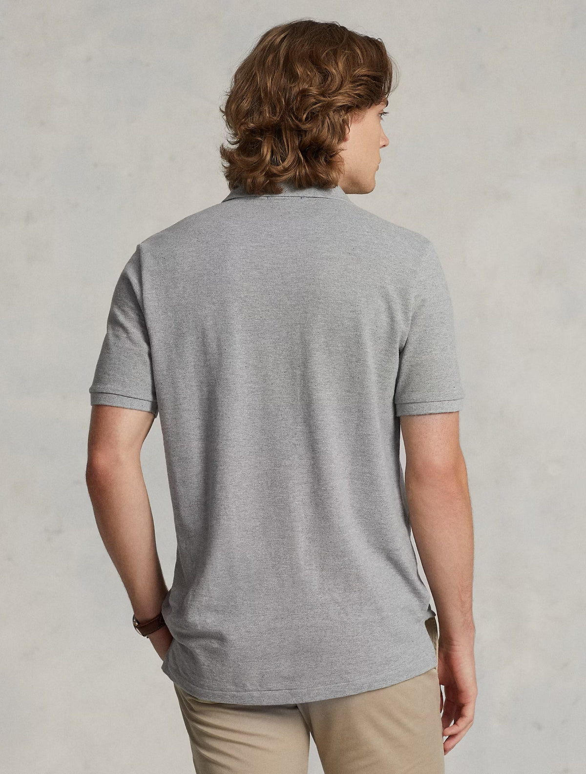 2026 New Arrival Polo in Cotone Piquè Slim Fit Grigio