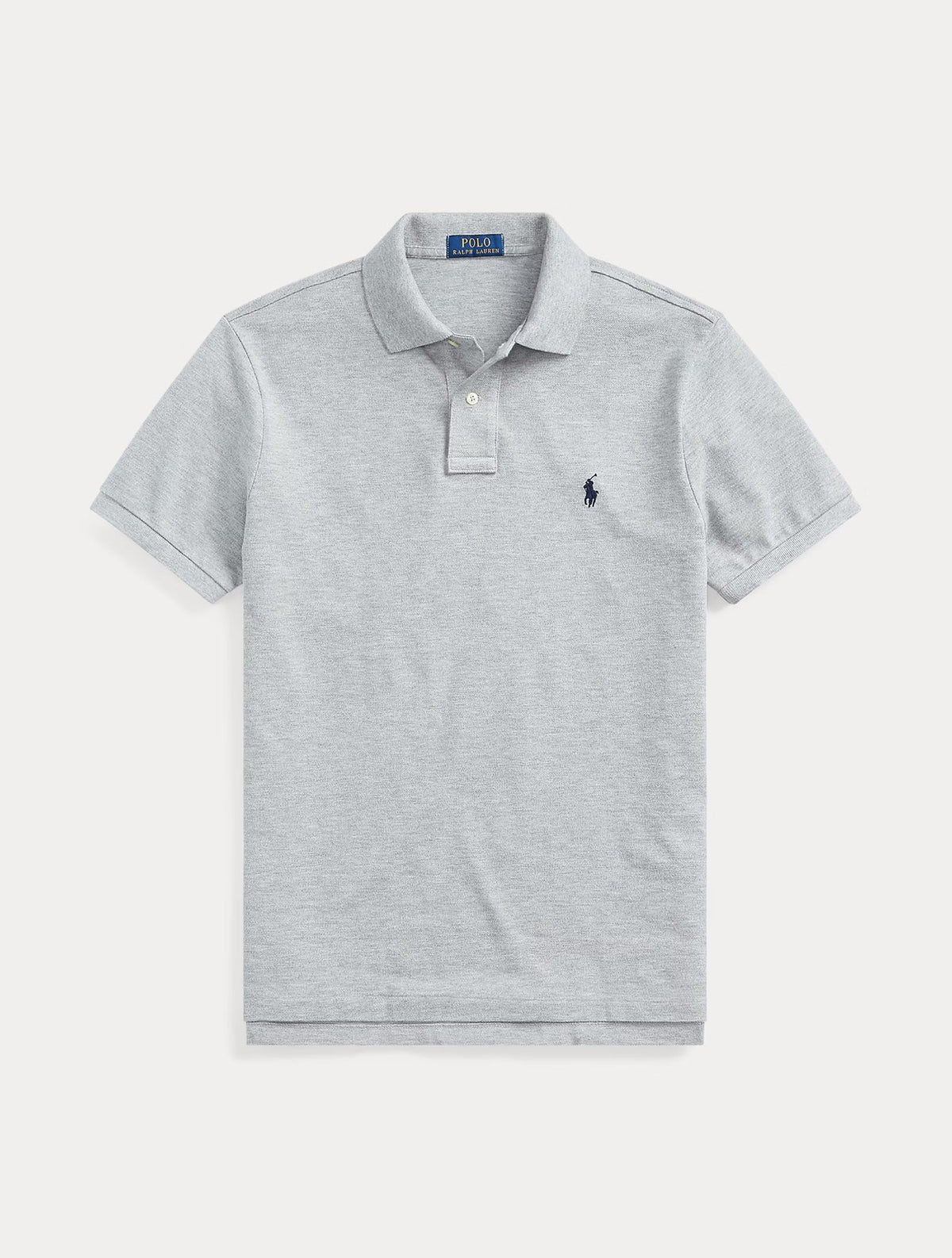 2026 New Arrival Polo in Cotone Piquè Slim Fit Grigio