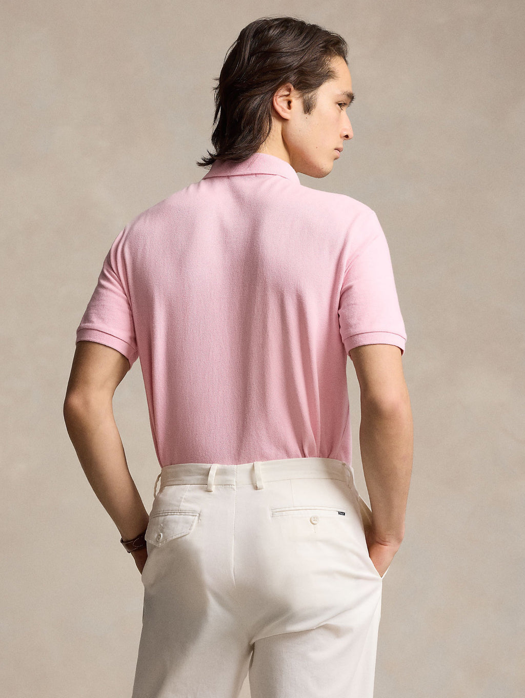 2026 New Arrival Polo in Mesh Slim Fit Rosa