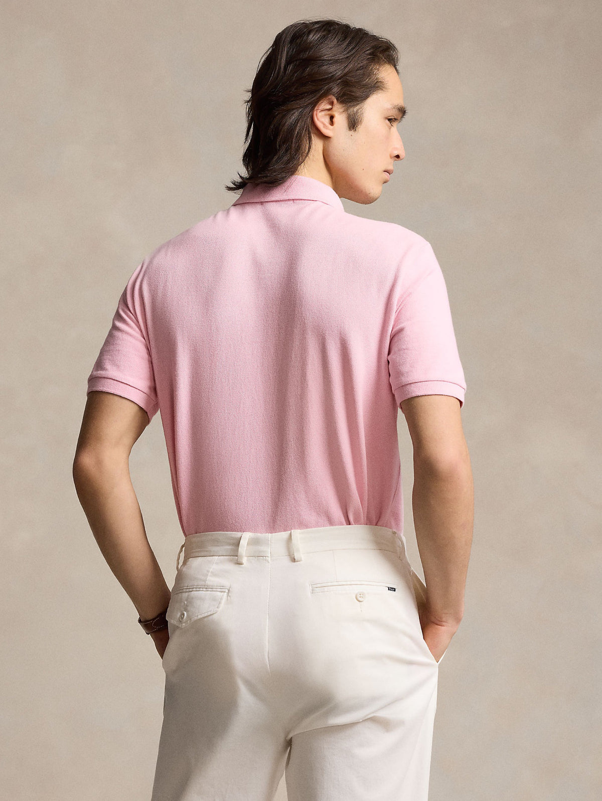 2026 New Arrival Polo in Mesh Slim Fit Rosa