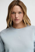 2026 New Arrival Light-blue sweatshirt with raglan sleeves and Rigby Go embroidery
