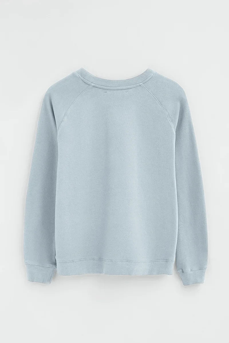 2026 New Arrival Light-blue sweatshirt with raglan sleeves and Rigby Go embroidery