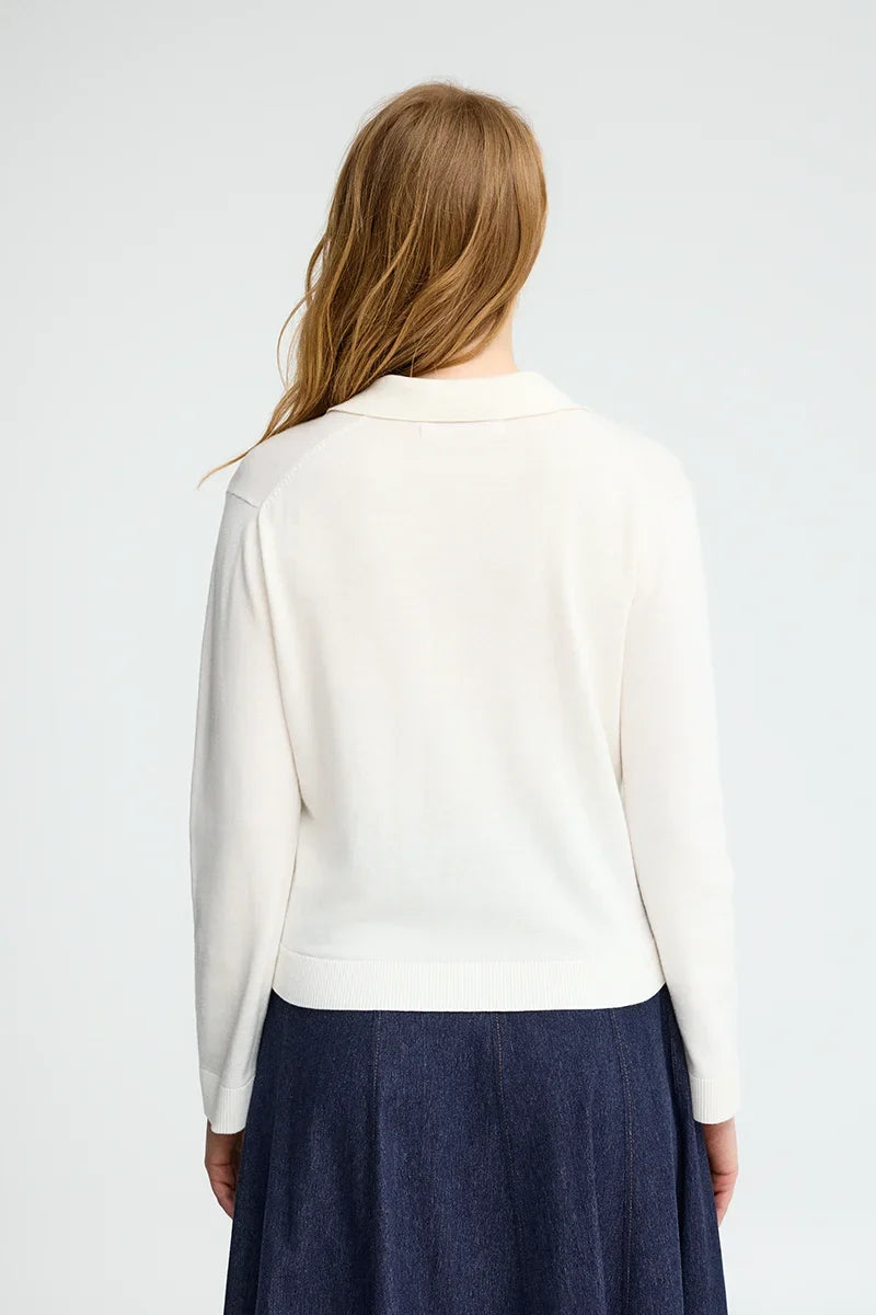 2026 New Arrival Nude jumper with polo collar and Rigby Go logo