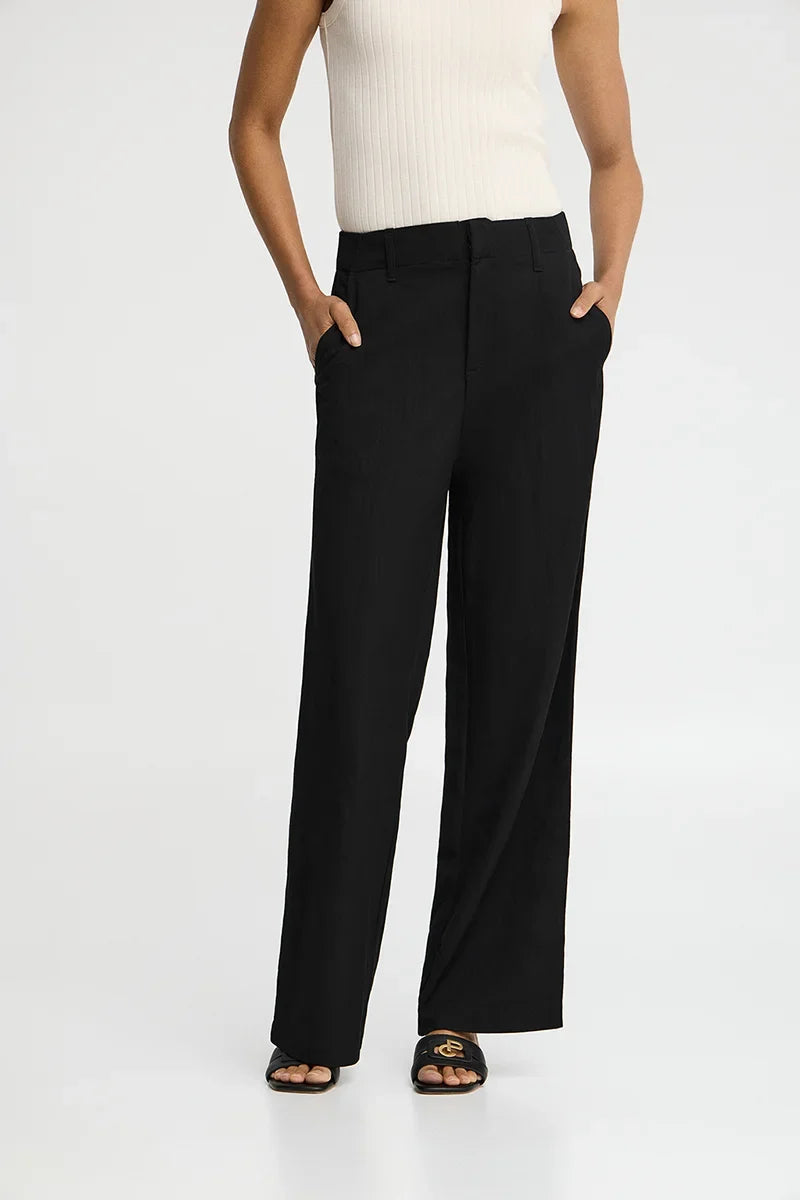 2026 New Arrival Black straight-fit trousers with Polo Club logo