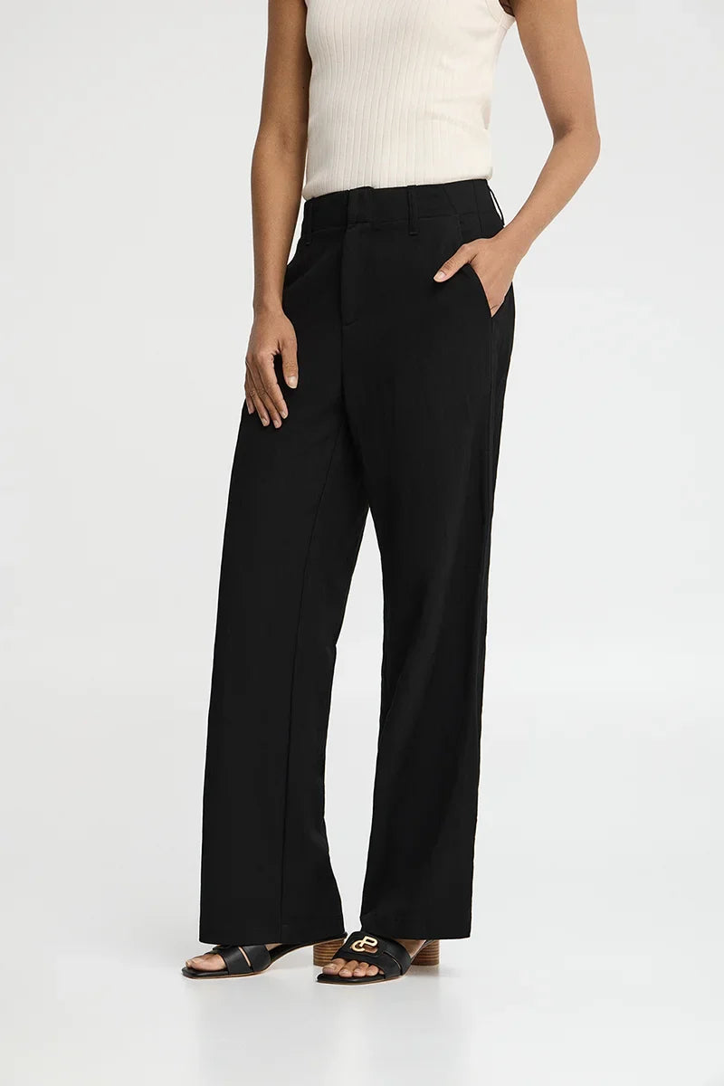 2026 New Arrival Black straight-fit trousers with Polo Club logo