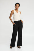 2026 New Arrival Black straight-fit trousers with Polo Club logo