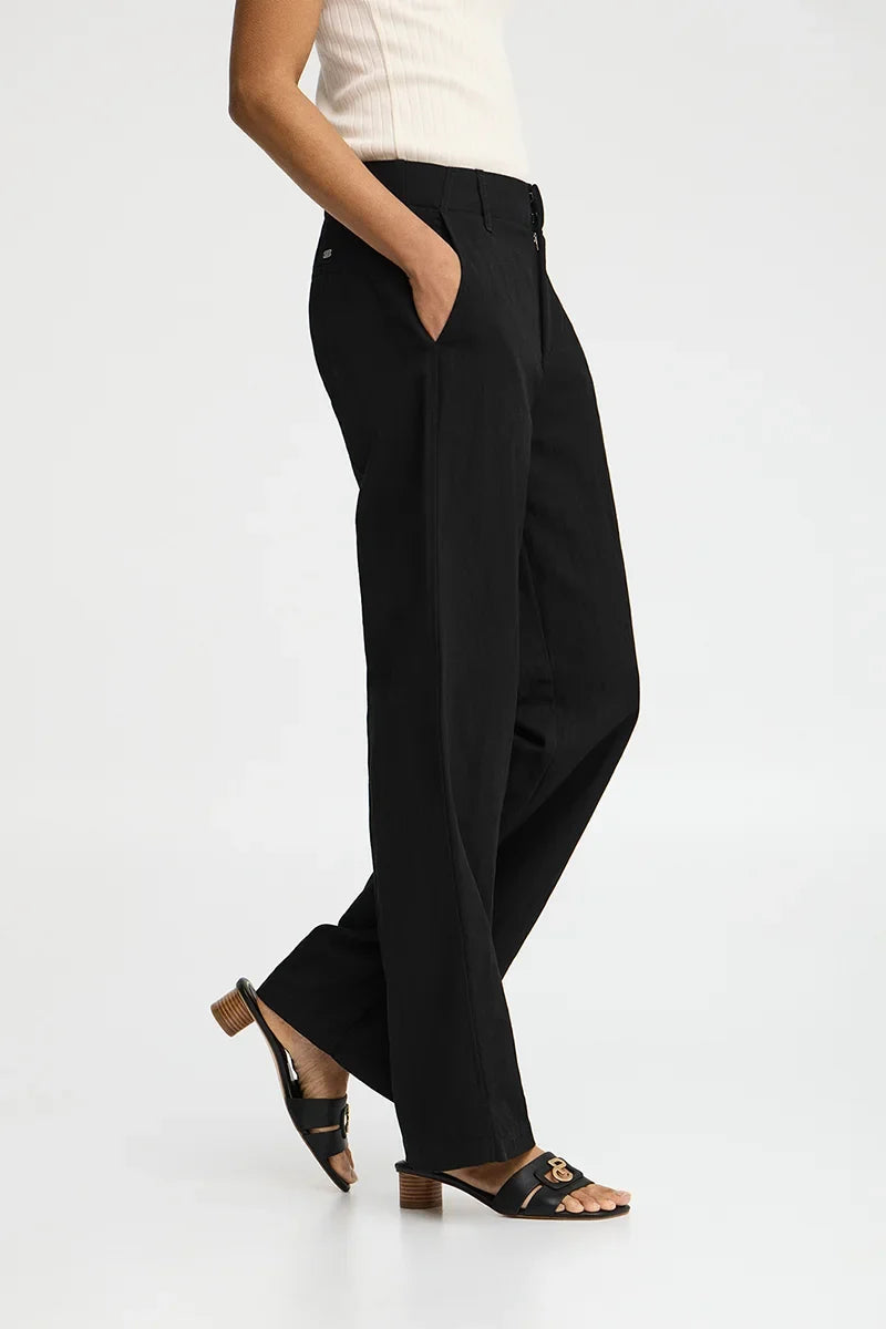 2026 New Arrival Black straight-fit trousers with Polo Club logo