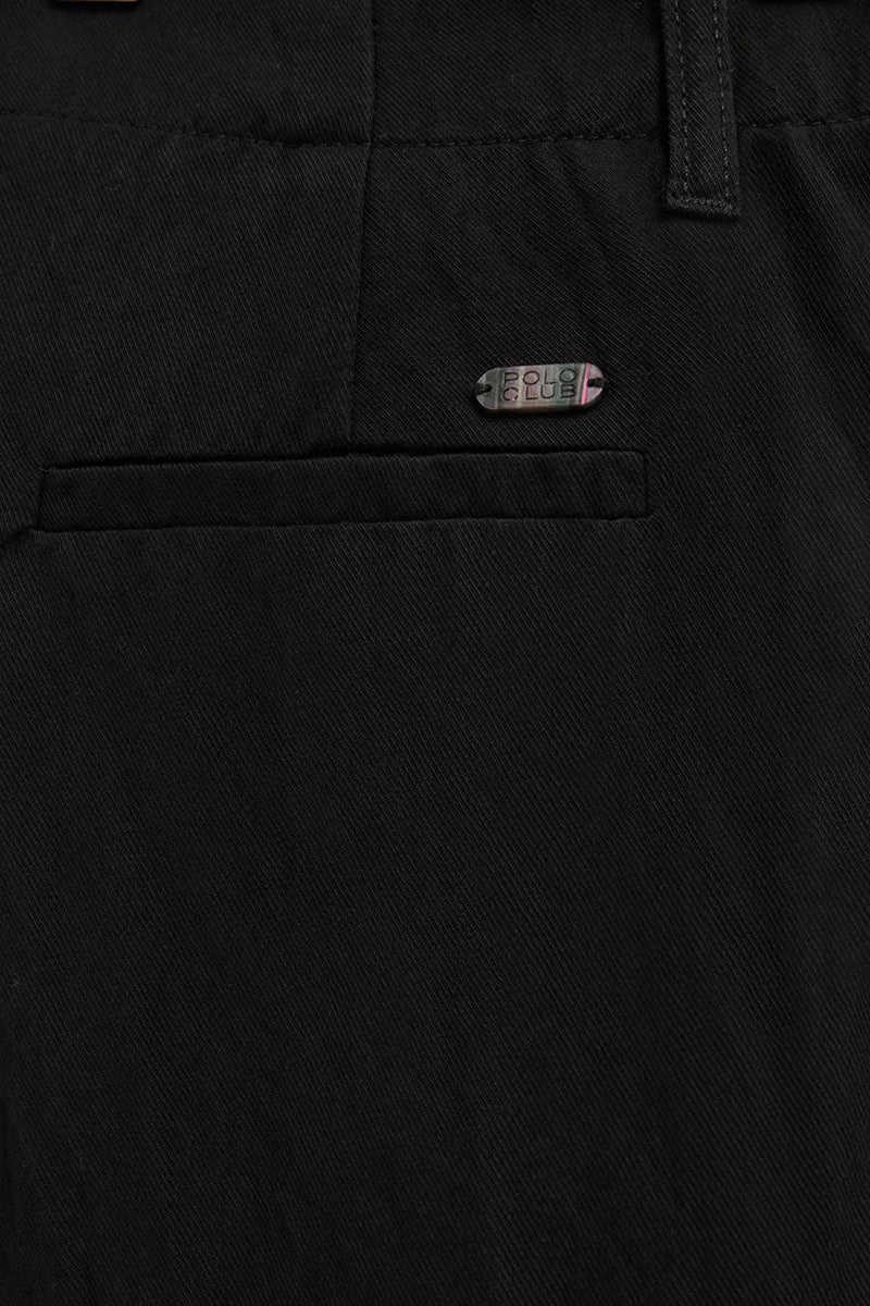 2026 New Arrival Black straight-fit trousers with Polo Club logo