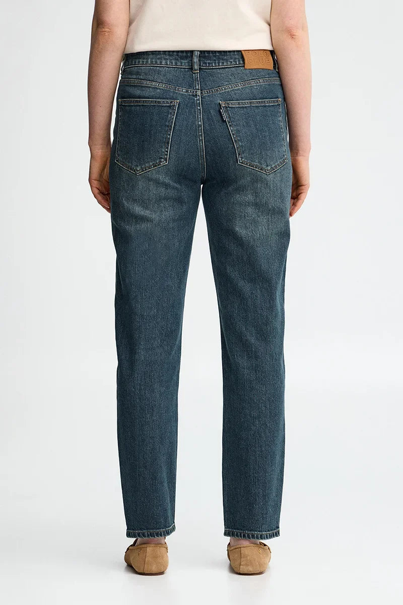2026 New Arrival Mid-blue slim-fit jeans Polo Club