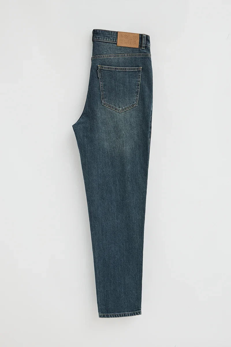 2026 New Arrival Mid-blue slim-fit jeans Polo Club