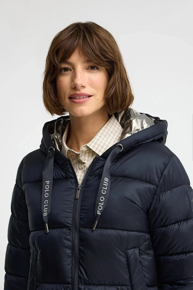 2026 New Arrival Navy-blue and metallic-silver jacket Polo Club Beli