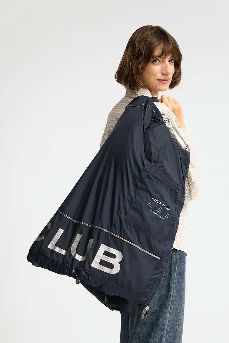 2026 New Arrival Navy-blue and metallic-silver jacket Polo Club Beli