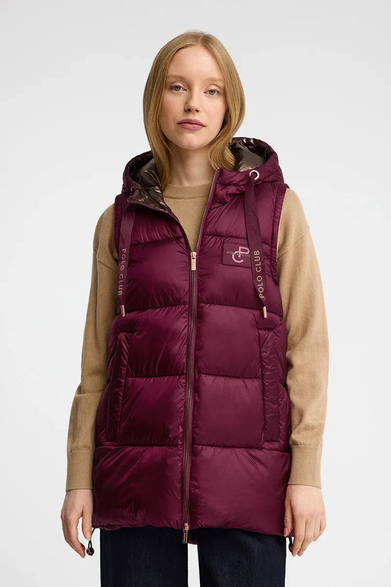 2026 New Arrival Burgundy and metallic-brown vest Polo Club Beli