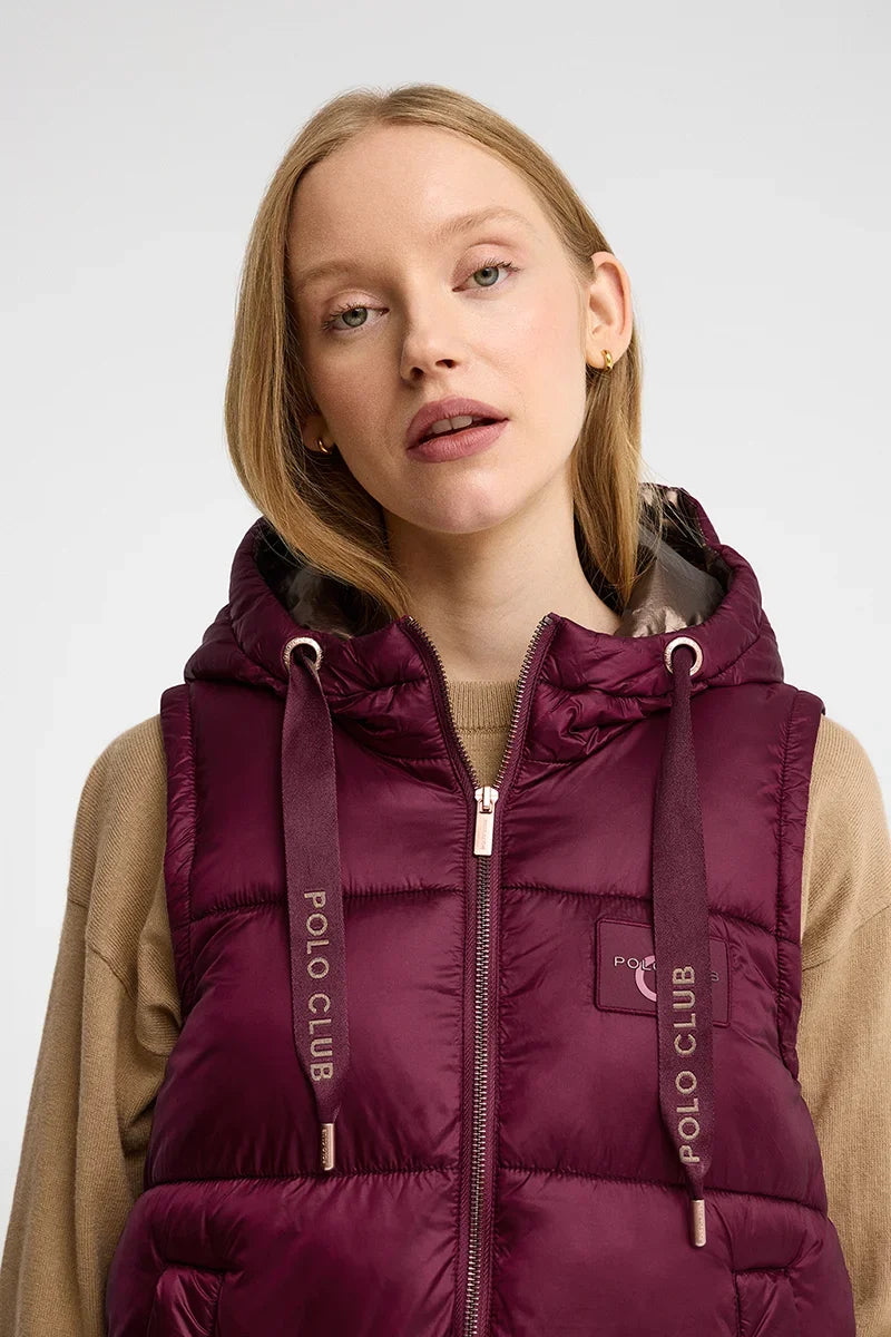 2026 New Arrival Burgundy and metallic-brown vest Polo Club Beli