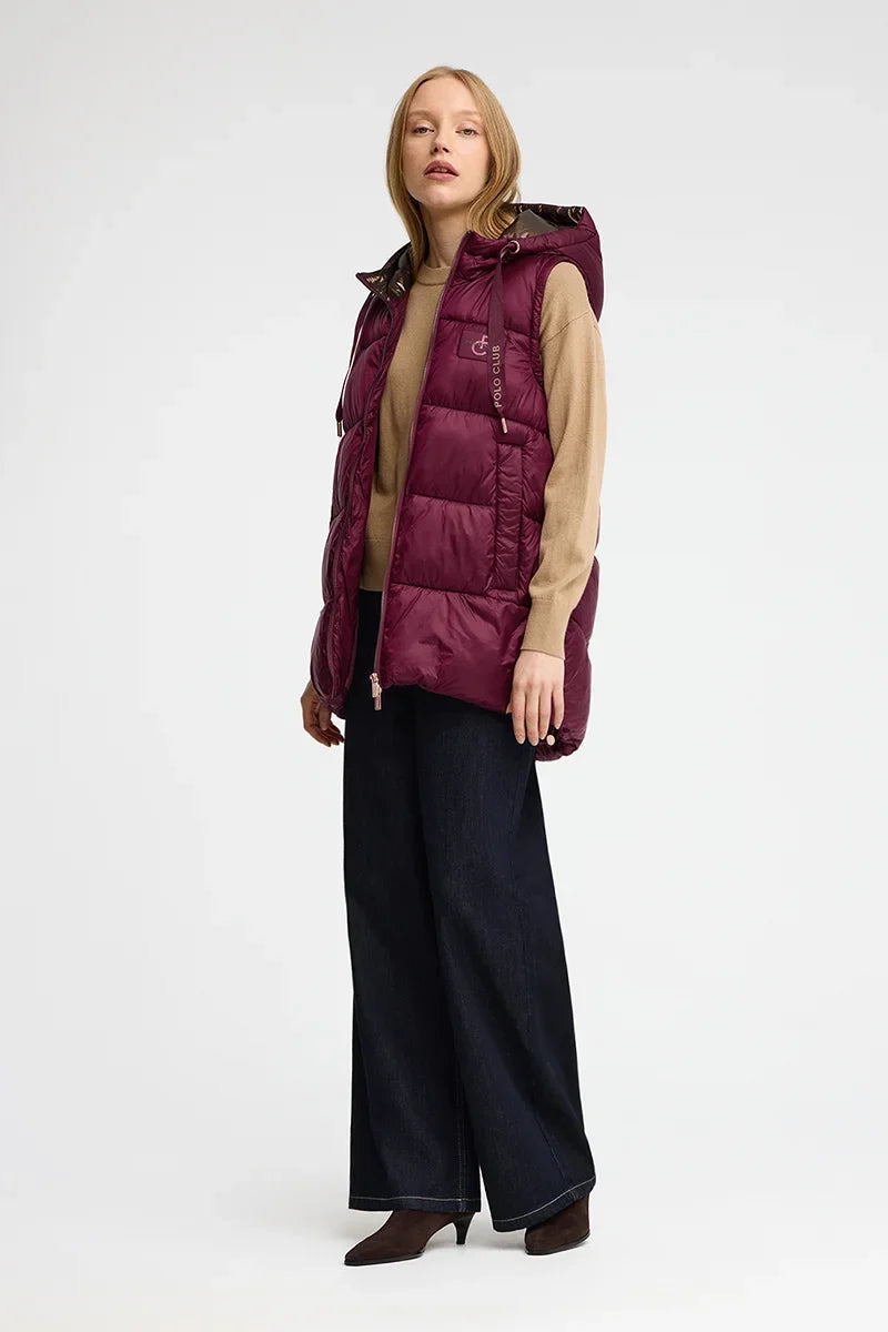 2026 New Arrival Burgundy and metallic-brown vest Polo Club Beli