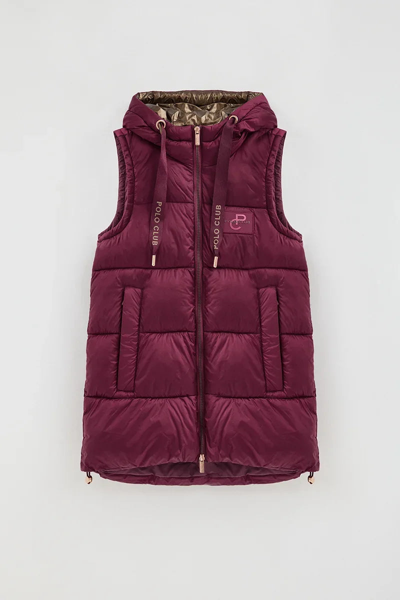 2026 New Arrival Burgundy and metallic-brown vest Polo Club Beli
