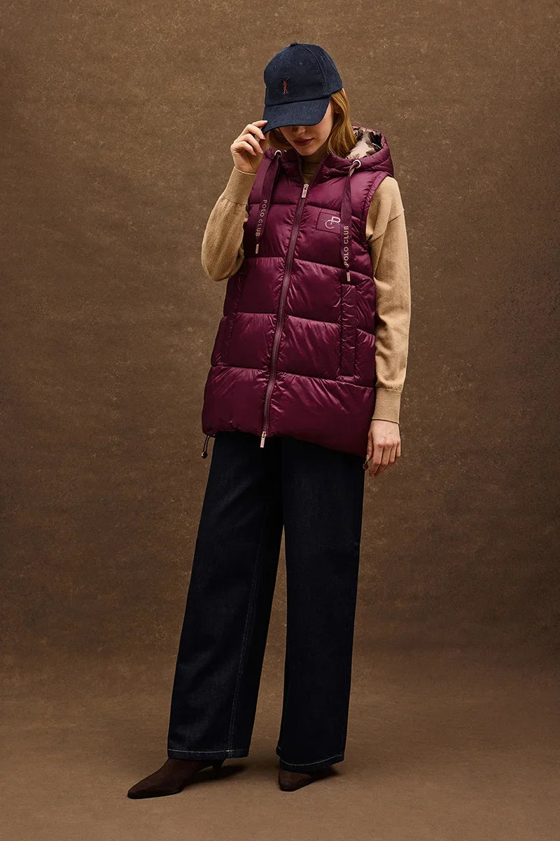 2026 New Arrival Burgundy and metallic-brown vest Polo Club Beli