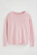 2026 New Arrival Pink-marl round-neck wool-blend jumper with Rigby Go embroidery