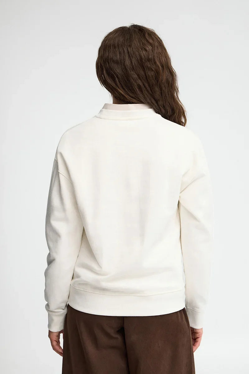 2026 New Arrival Nude round-neck boxy-fit sweatshirt with Rigby Go embroidery