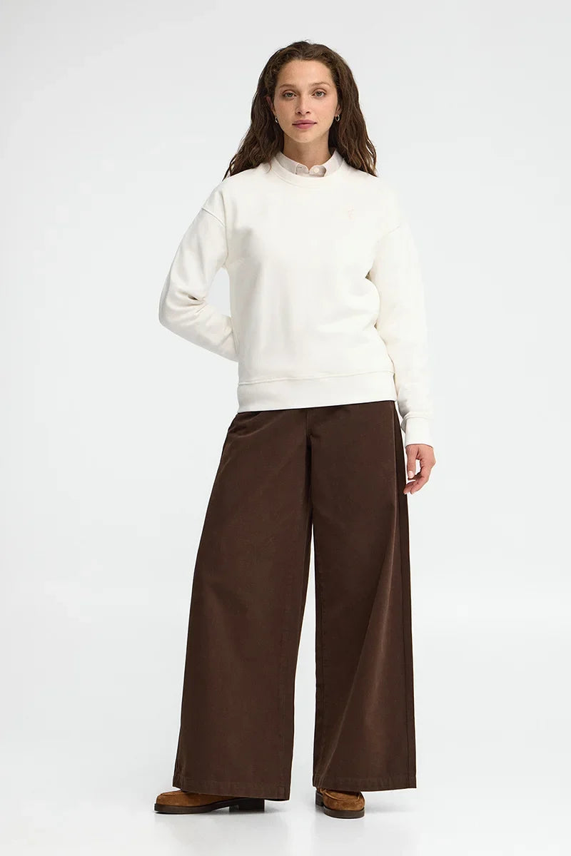 2026 New Arrival Nude round-neck boxy-fit sweatshirt with Rigby Go embroidery