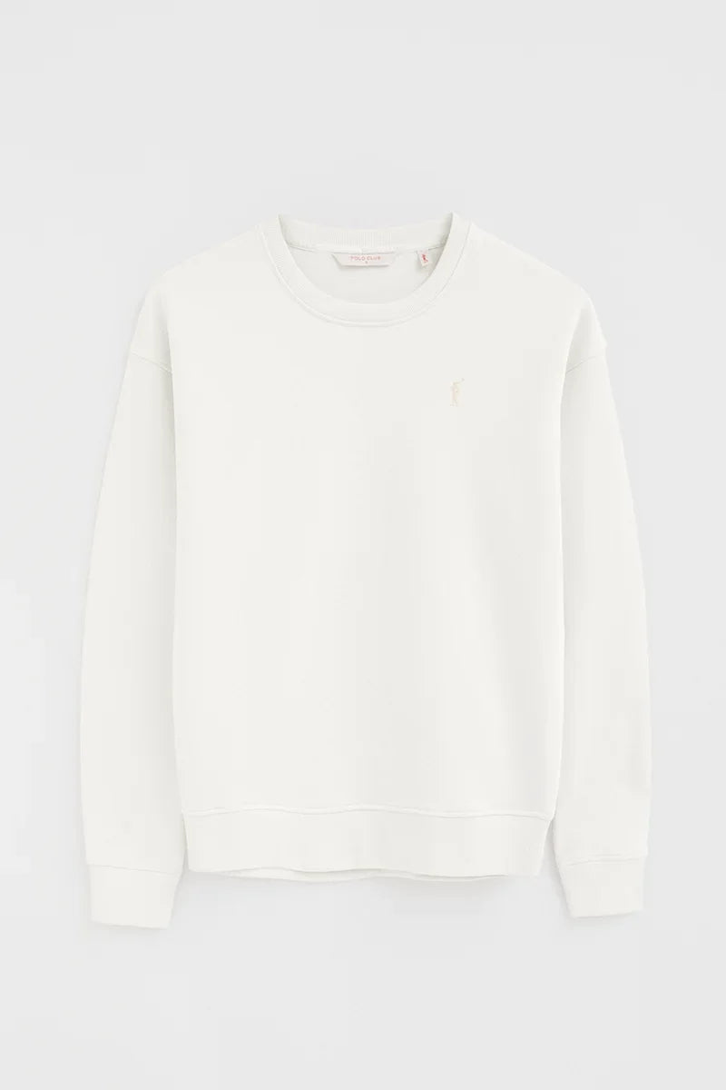 2026 New Arrival Nude round-neck boxy-fit sweatshirt with Rigby Go embroidery