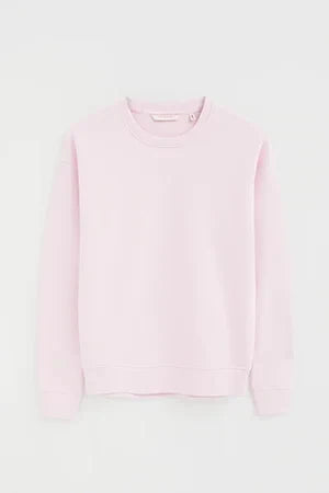 2026 New Arrival Pink round-neck boxy-fit sweatshirt with Rigby Go embroidery