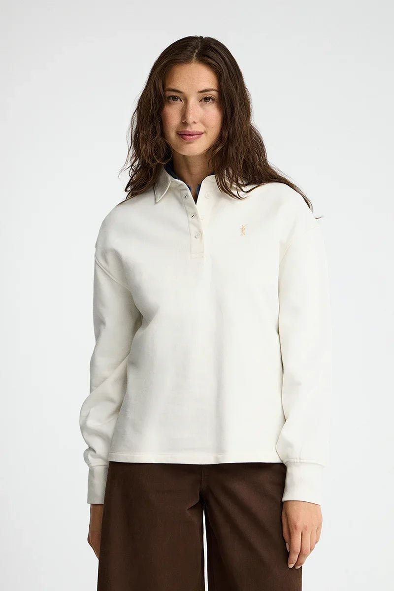 2026 New Arrival Nude sweatshirt with shirt collar and Rigby Go embroidery