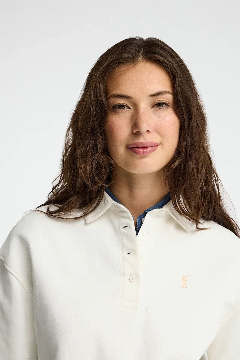 2026 New Arrival Nude sweatshirt with shirt collar and Rigby Go embroidery