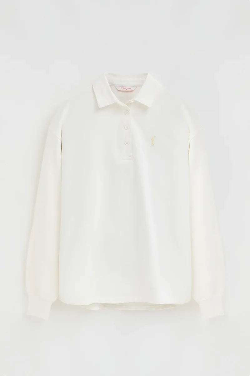 2026 New Arrival Nude sweatshirt with shirt collar and Rigby Go embroidery