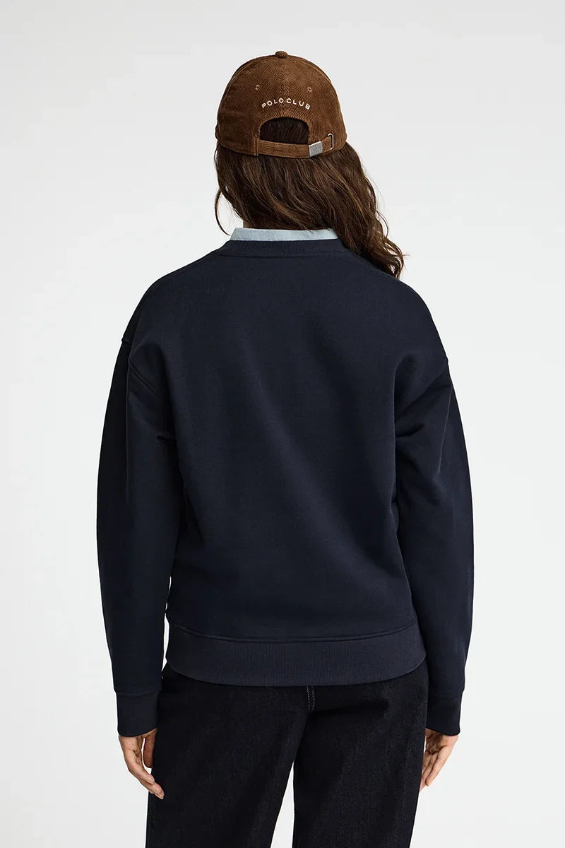2026 New Arrival Navy-blue sweatshirt with Established 2012 Polo Club embroidery