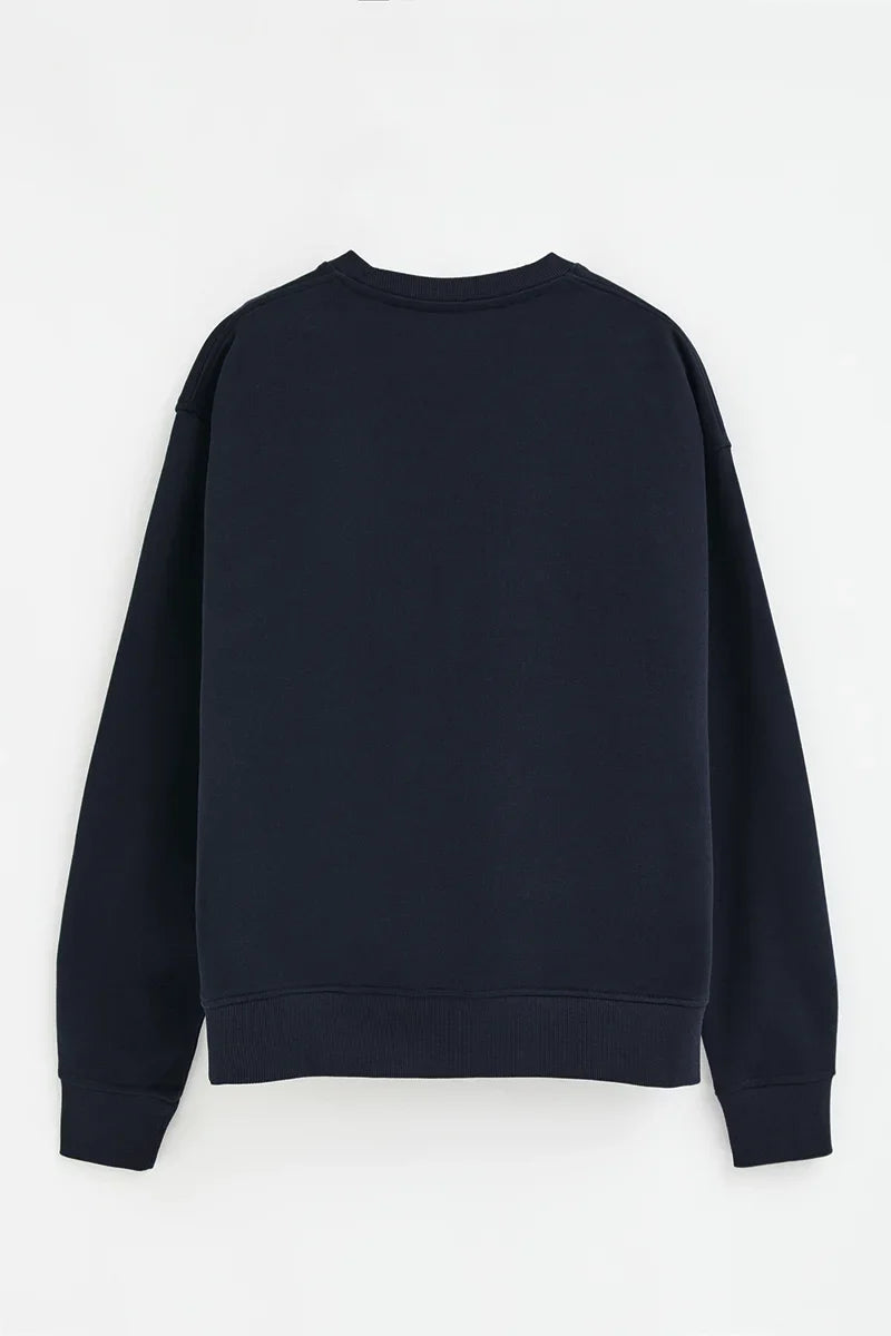 2026 New Arrival Navy-blue sweatshirt with Established 2012 Polo Club embroidery