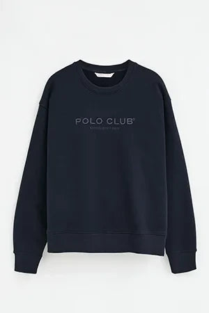 2026 New Arrival Navy-blue sweatshirt with Established 2012 Polo Club embroidery