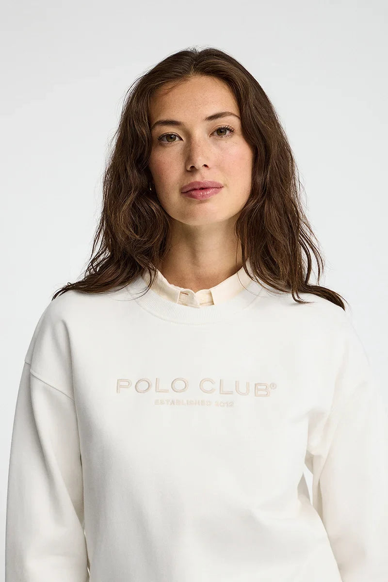 2026 New Arrival Nude sweatshirt with Established 2012 Polo Club embroidery