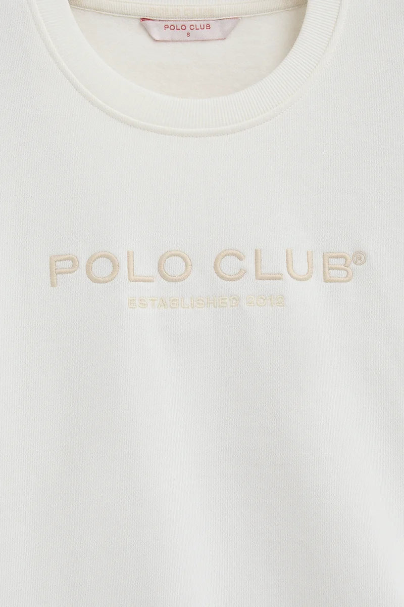 2026 New Arrival Nude sweatshirt with Established 2012 Polo Club embroidery