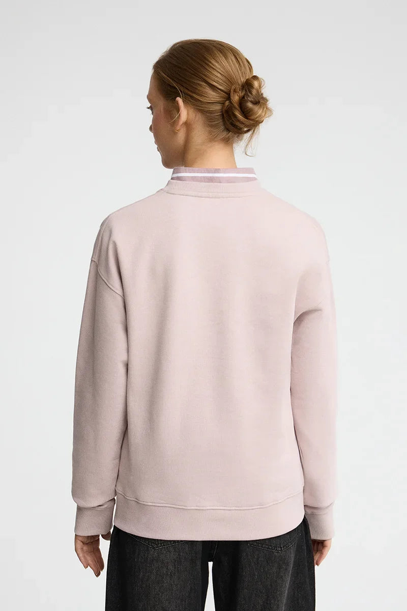 2026 New Arrival Pale-pink sweatshirt with Established 2012 Polo Club embroidery