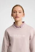 2026 New Arrival Pale-pink sweatshirt with Established 2012 Polo Club embroidery