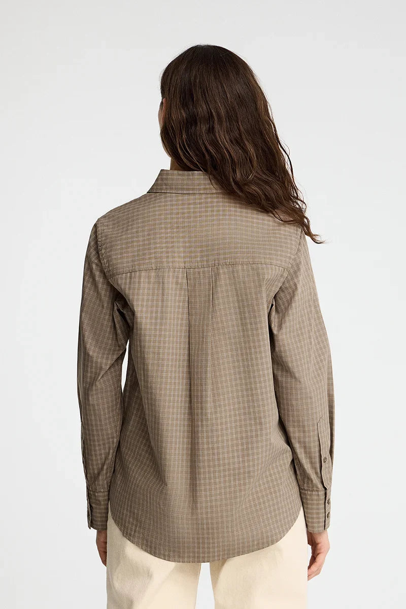 2026 New Arrival Brown relaxed-fit check shirt Polo Club