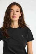 2026 New Arrival Black regular-fit T-shirt with Rigby Go embroidery