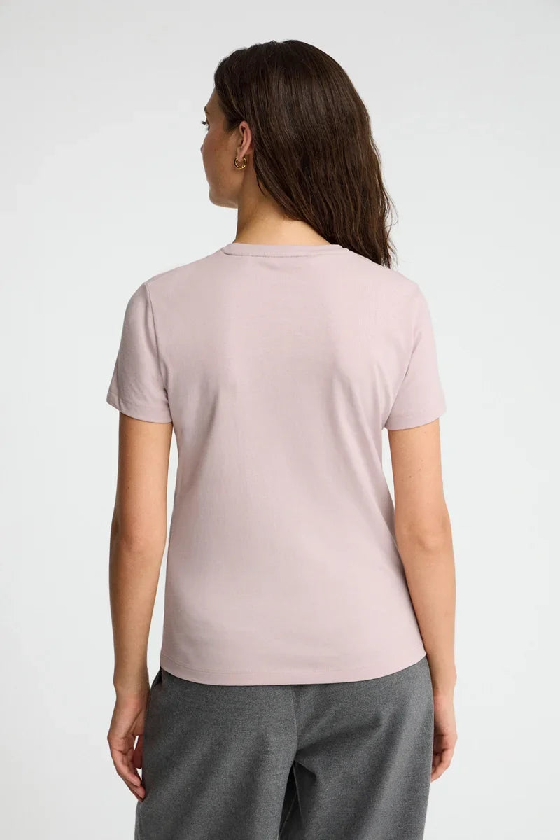 2026 New Arrival Pale-pink regular-fit T-shirt with Rigby Go embroidery