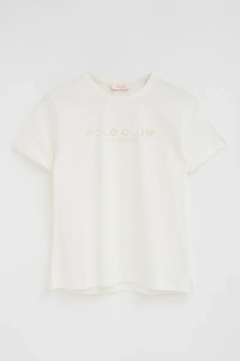 2026 New Arrival Nude short-sleeve T-shirt with Established 2012 Polo Club embroidery