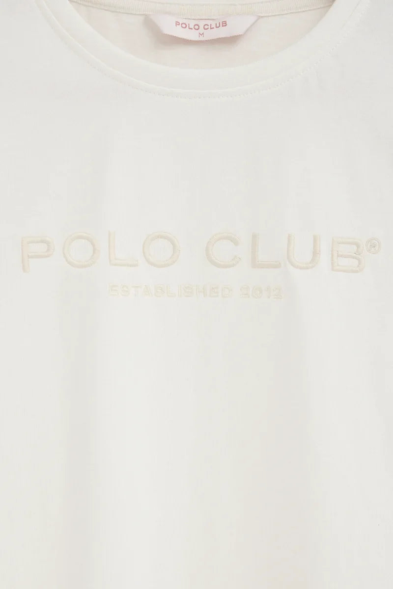 2026 New Arrival Nude short-sleeve T-shirt with Established 2012 Polo Club embroidery