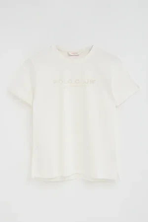 2026 New Arrival Nude short-sleeve T-shirt with Established 2012 Polo Club embroidery