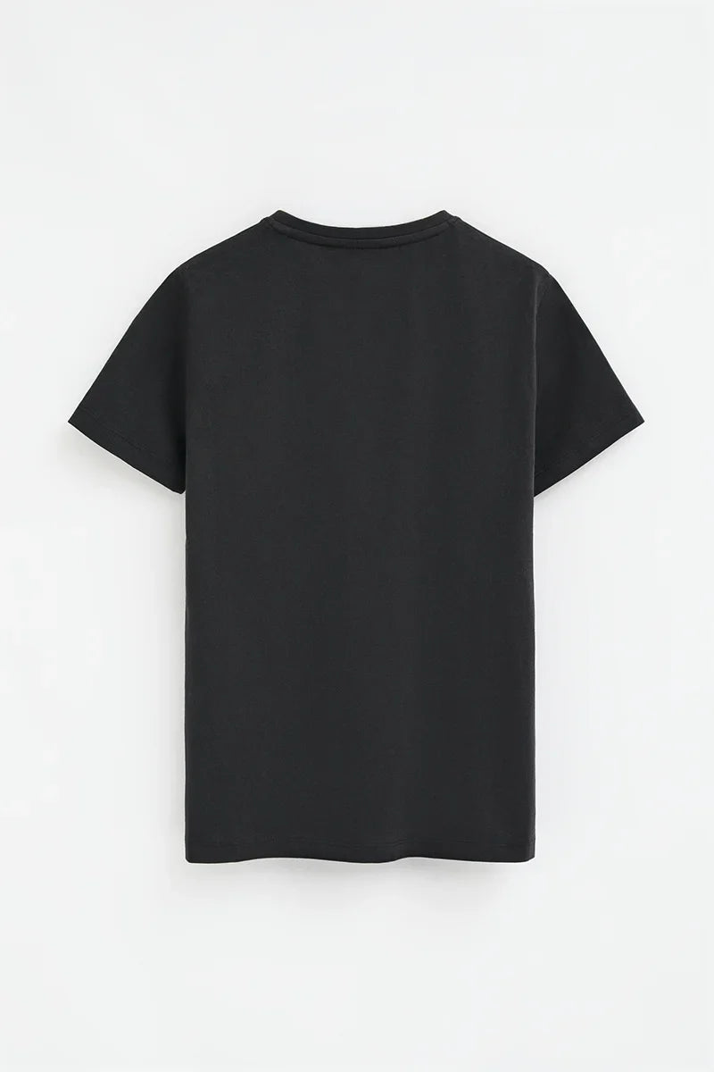 2026 New Arrival Anthracite-grey short-sleeve T-shirt with Established 2012 Polo Club embroidery