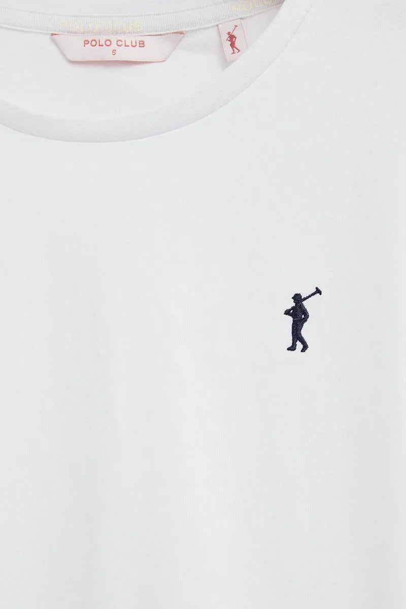 2026 New Arrival Round-neck 2-pack T-shirts in white and navy blue with long sleeves and Rigby Go embroidery